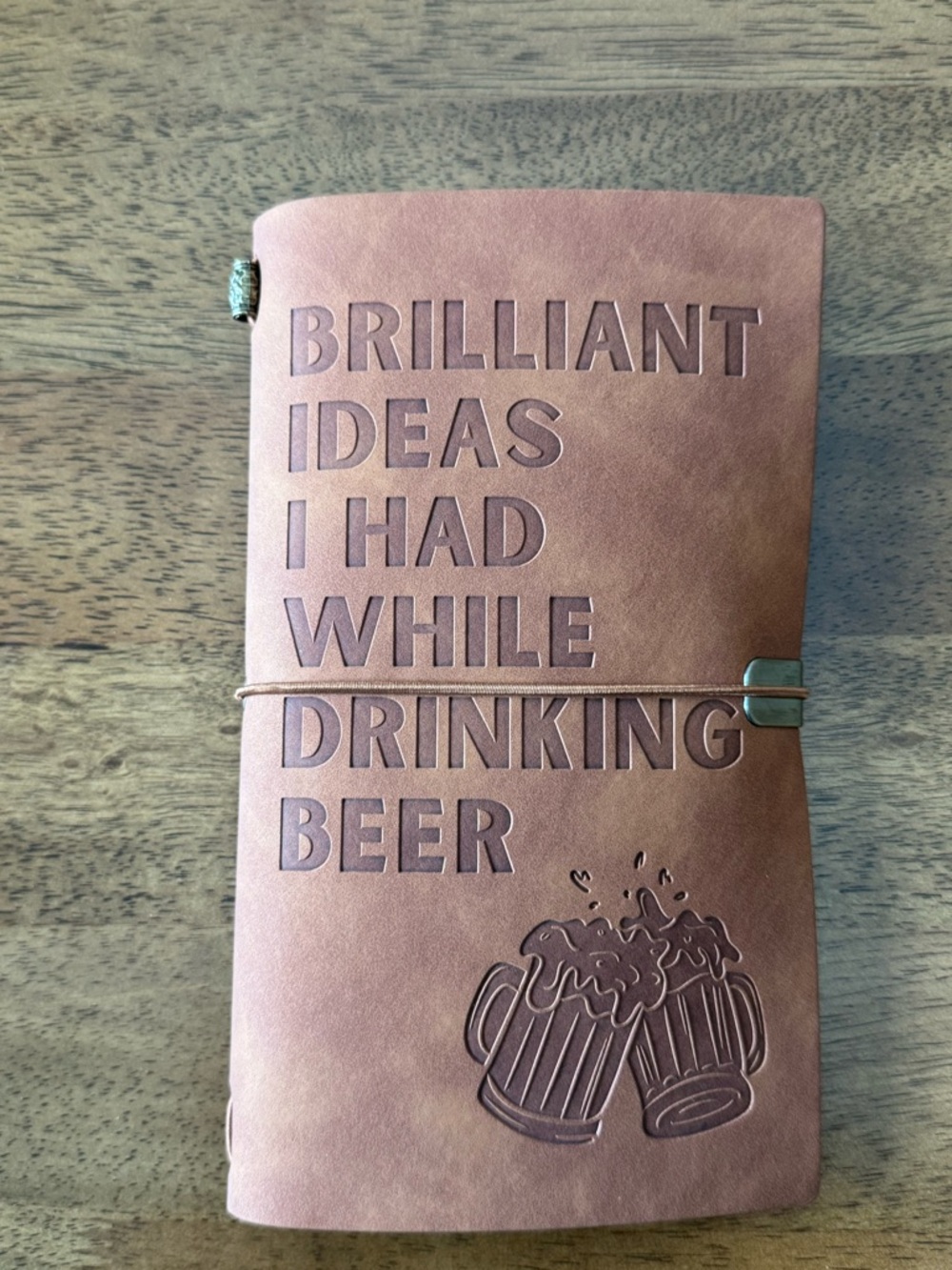 Leather Bound “Brilliant Ideas I Had While Drinking Beer” Notebook